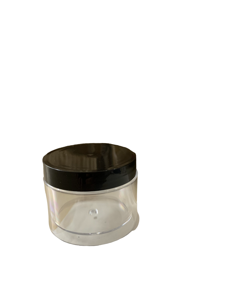 Black Cap Plastic Powder Jar 2oz